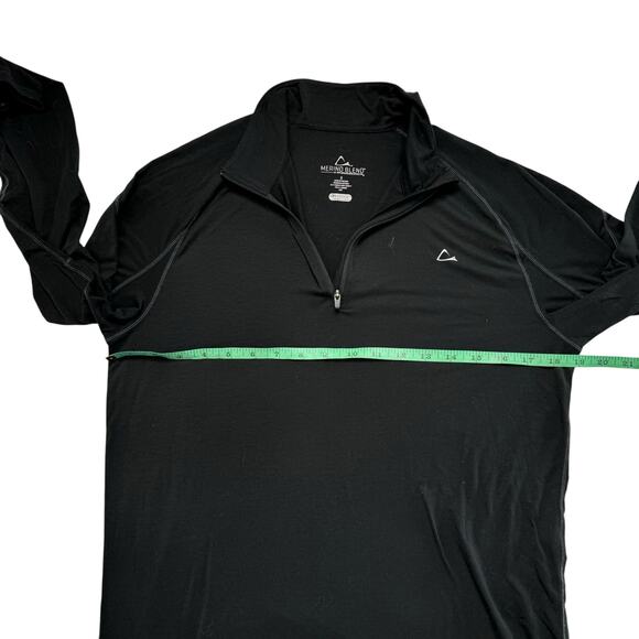 PARADOX Merino Blend Black 1/4 Zip Mens Pullover Long Sleeve Size Small Wool - Picture 5 of 7